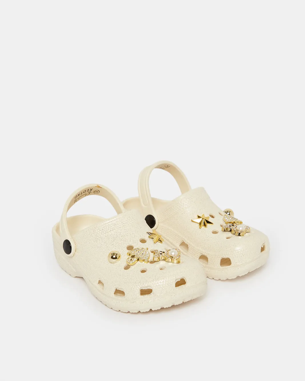 Girls Gold Charm Clog
