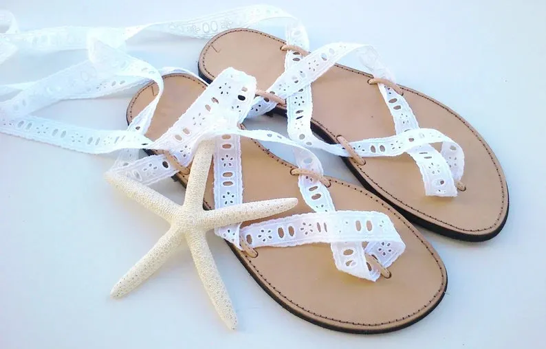 Gladiator lace up wedding sandals