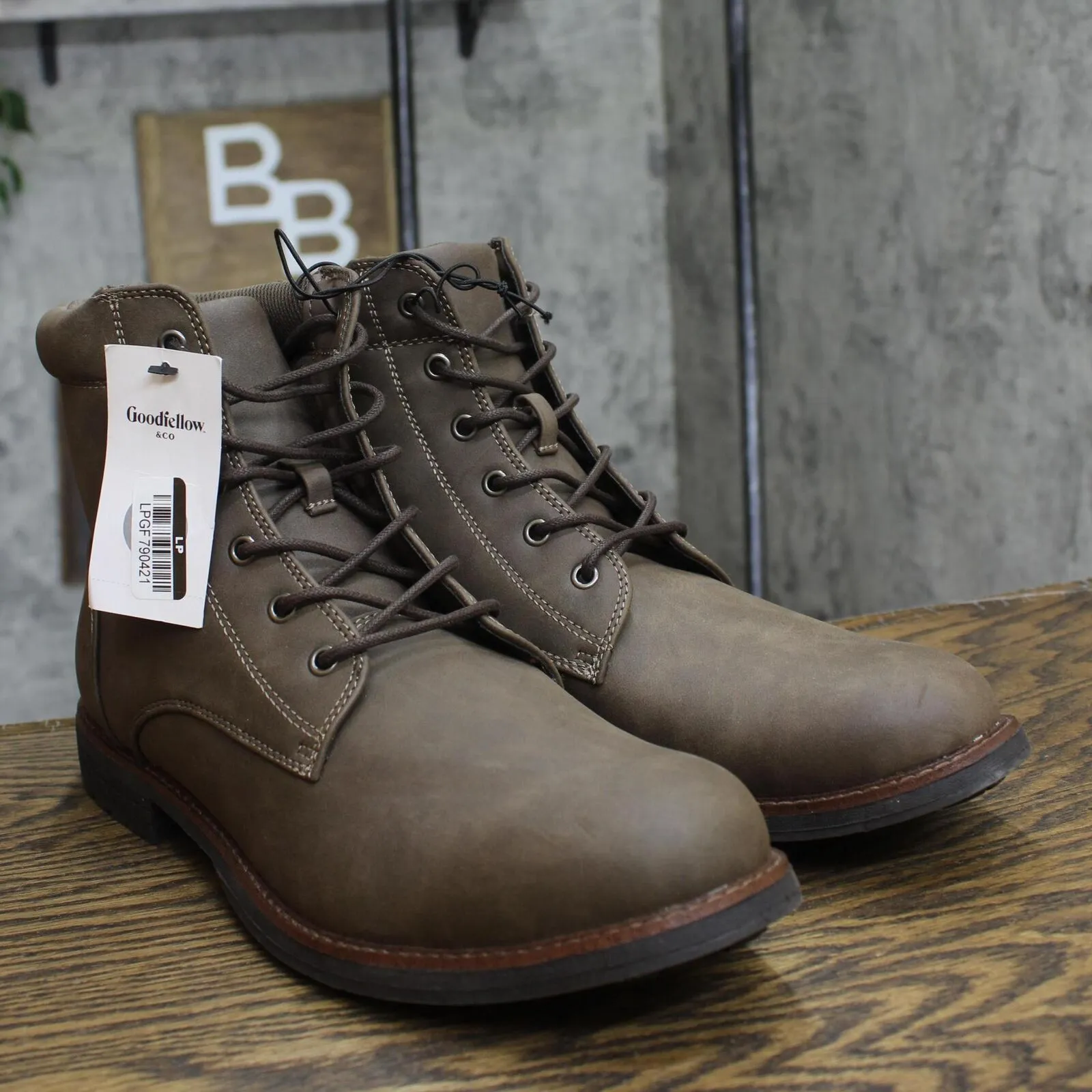 Goodfellow & Co Mens Jeffrey Combat Suede Boots 85693835 Brown 11.5M
