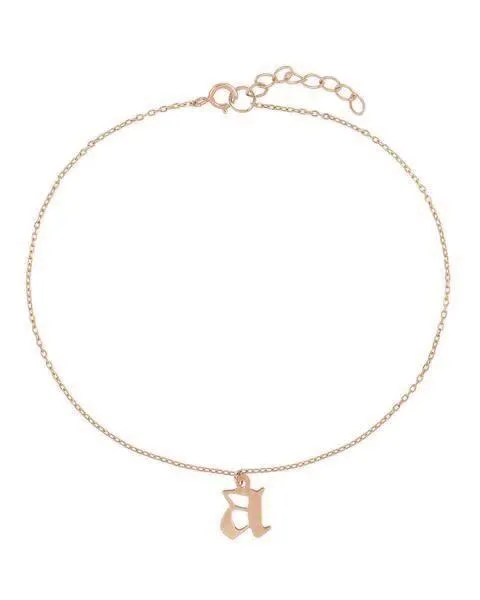 Gothic Initial Dangle Anklet