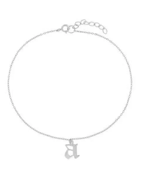 Gothic Initial Dangle Anklet