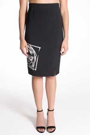 GRAPHIC PRINT PENCIL SKIRT - WRITTEN WOMAN