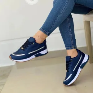 GS Sport | Sportieve sneakers met veters en dikkere zool voor dames