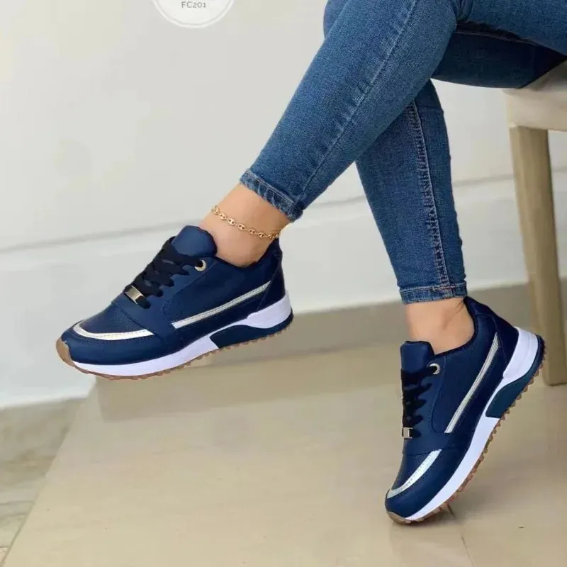 GS Sport | Sportieve sneakers met veters en dikkere zool voor dames