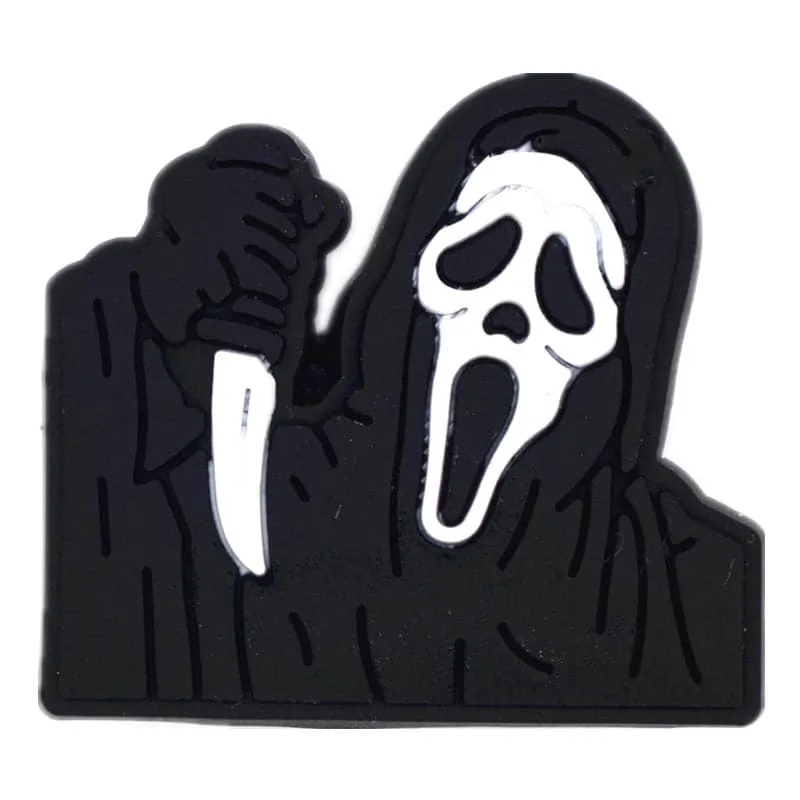 Halloween Horror Movie Style Shoe Charms PVC Grim Reaper Chainsaw Wizard Murderer Designer Croc Clogs Accessories Decorations