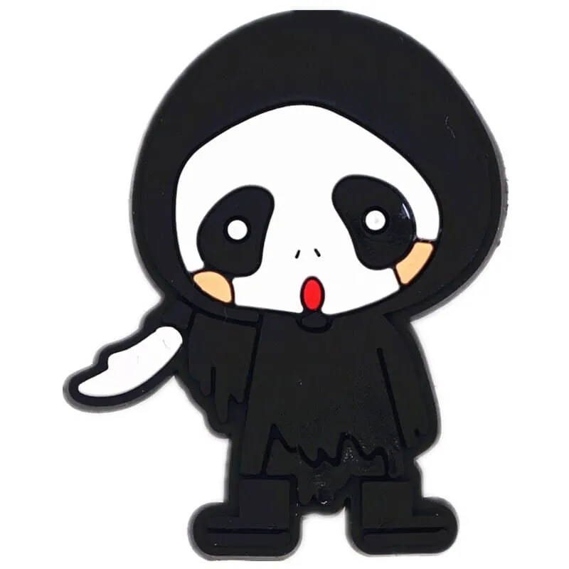 Halloween Horror Movie Style Shoe Charms PVC Grim Reaper Chainsaw Wizard Murderer Designer Croc Clogs Accessories Decorations