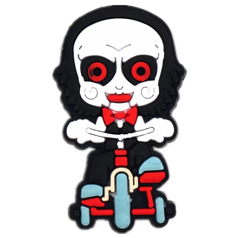 Halloween Horror Movie Style Shoe Charms PVC Grim Reaper Chainsaw Wizard Murderer Designer Croc Clogs Accessories Decorations