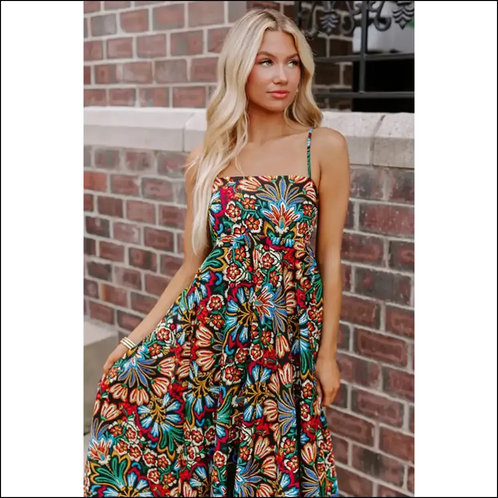 High Waist Maxi Dress: Floral  & Ready to Party (in Hell 🔥)