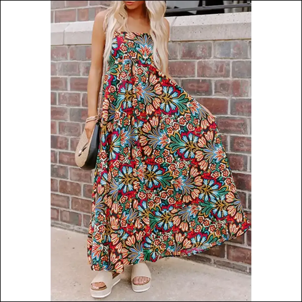 High Waist Maxi Dress: Floral  & Ready to Party (in Hell 🔥)