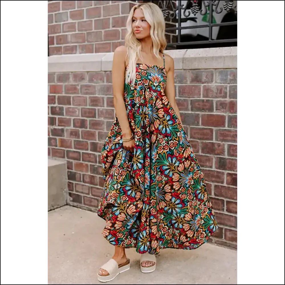 High Waist Maxi Dress: Floral  & Ready to Party (in Hell 🔥)