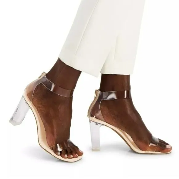 INC International Concepts Makenna Two-piece Clear Vinyl Dress Sandals 11