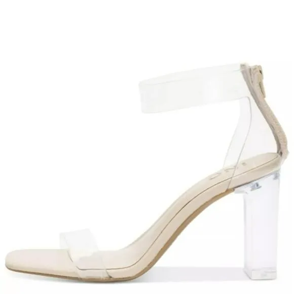 INC International Concepts Makenna Two-piece Clear Vinyl Dress Sandals 11