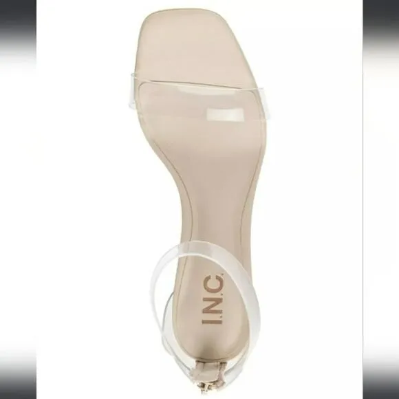 INC International Concepts Makenna Two-piece Clear Vinyl Dress Sandals 11