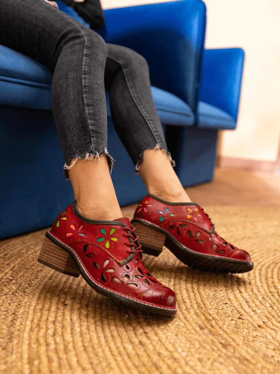 It Just Daisy Perforated Leather Oxford