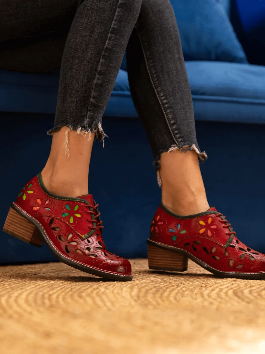 It Just Daisy Perforated Leather Oxford