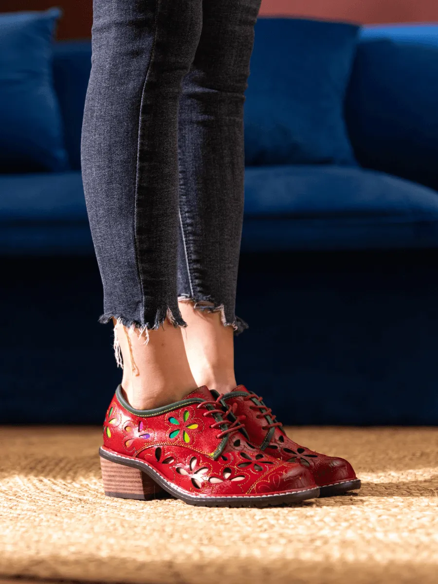 It Just Daisy Perforated Leather Oxford