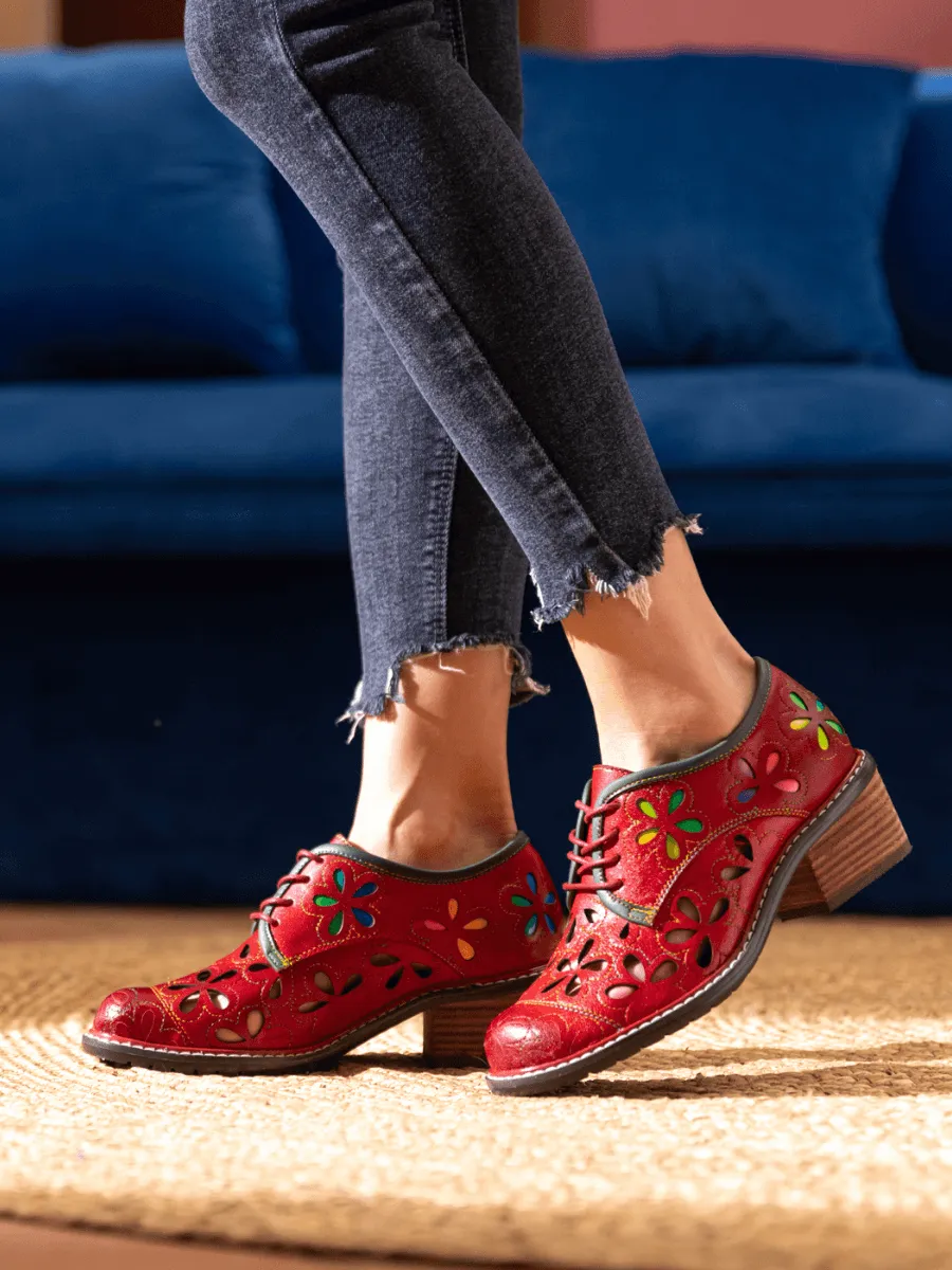 It Just Daisy Perforated Leather Oxford