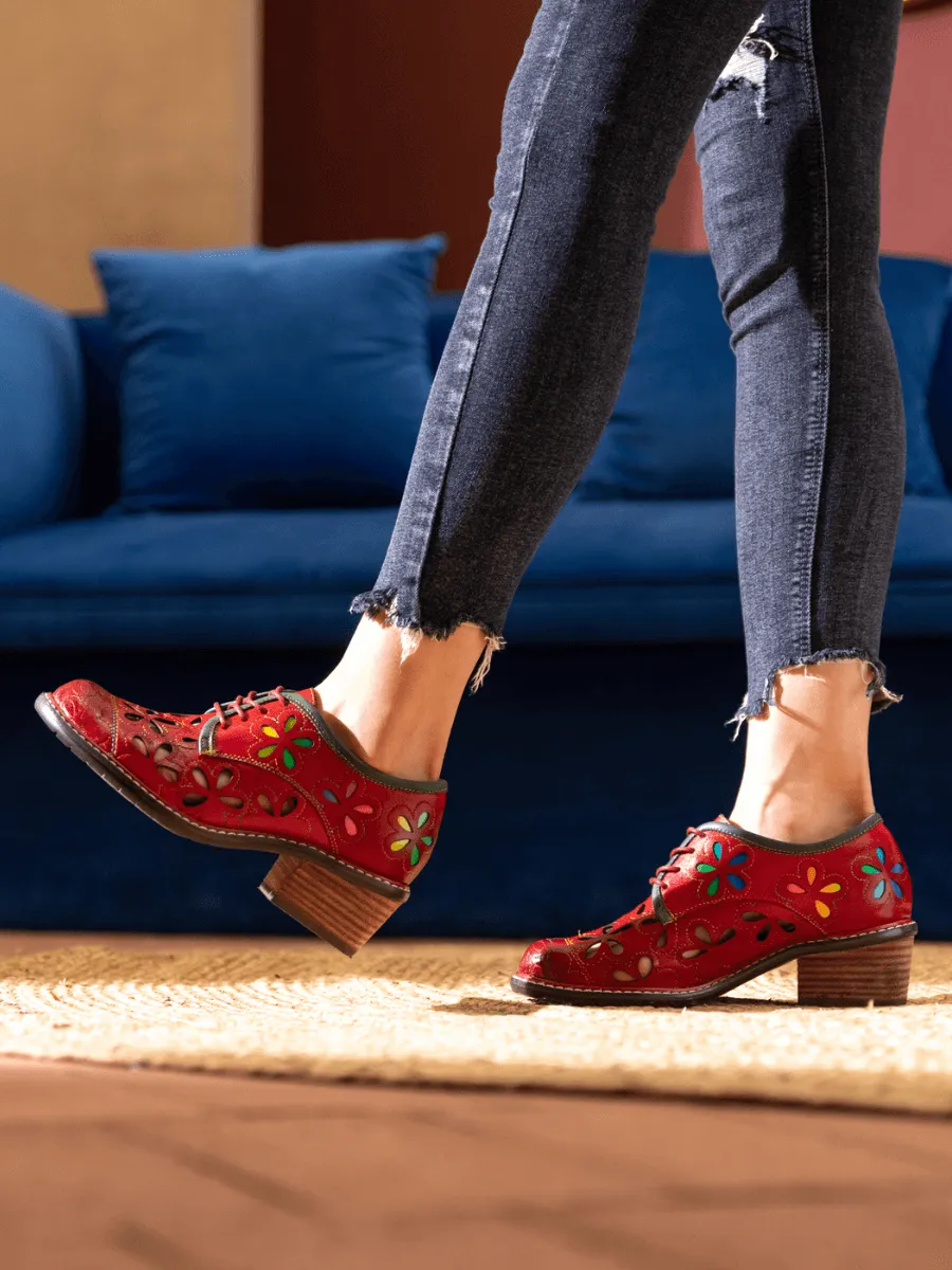 It Just Daisy Perforated Leather Oxford