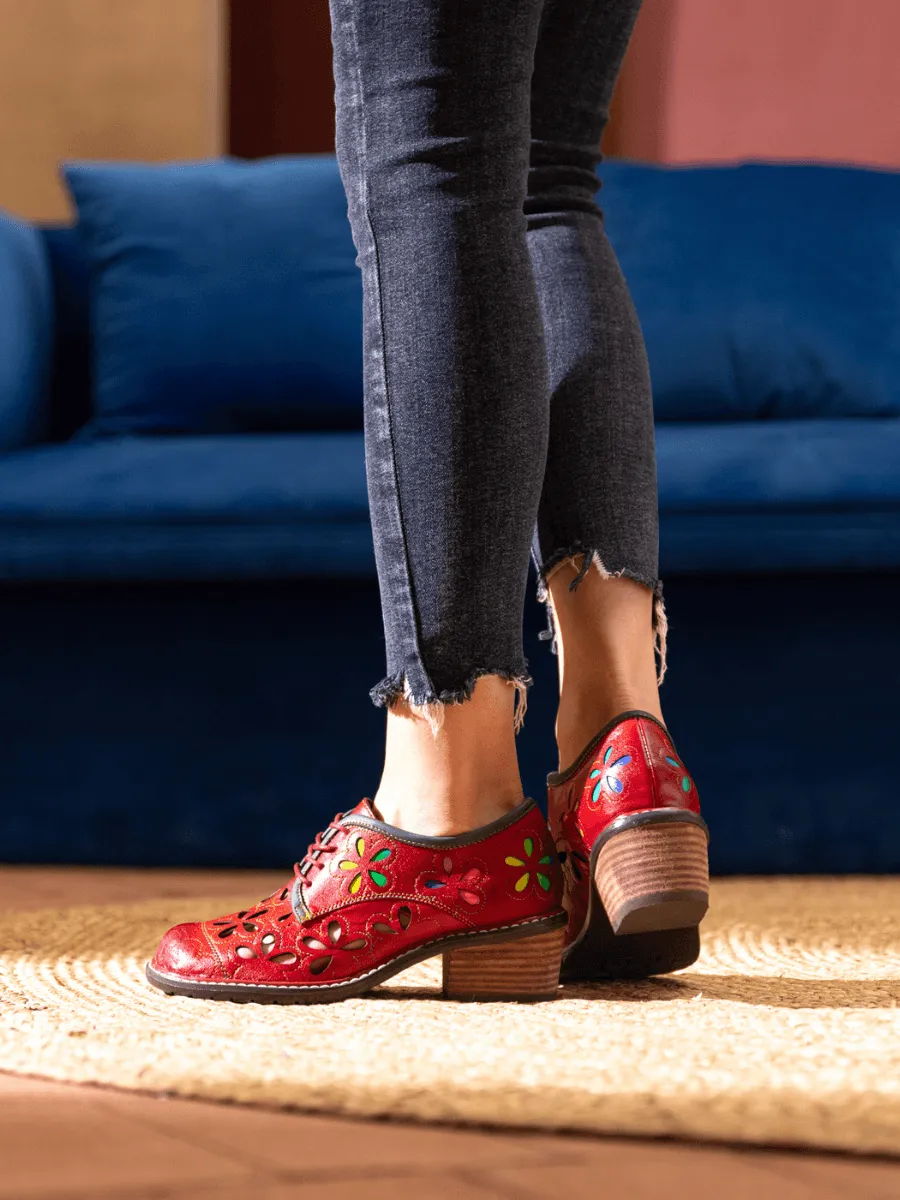 It Just Daisy Perforated Leather Oxford