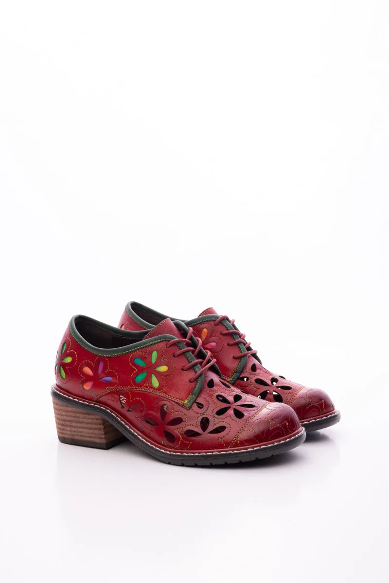 It Just Daisy Perforated Leather Oxford