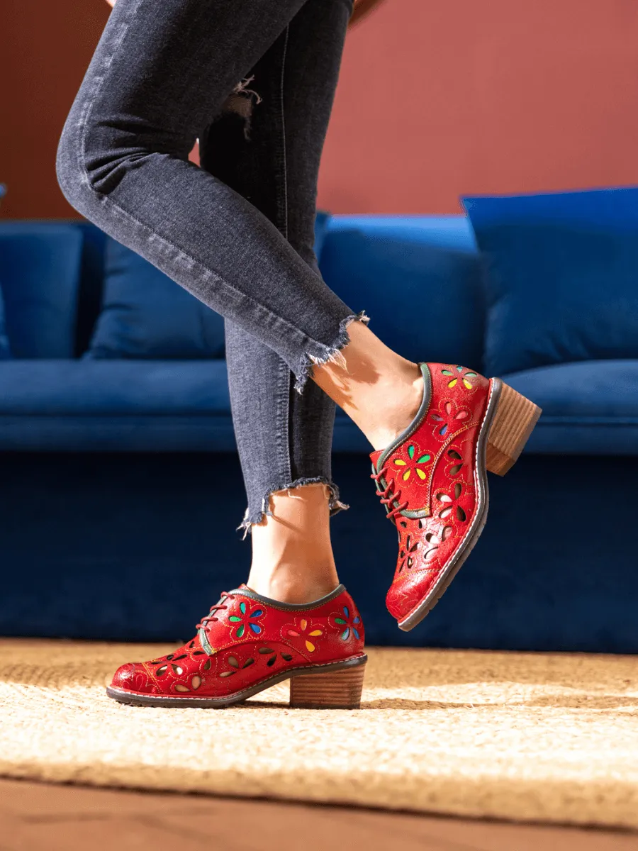 It Just Daisy Perforated Leather Oxford