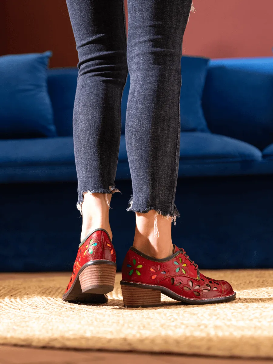 It Just Daisy Perforated Leather Oxford