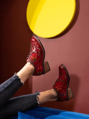 It Just Daisy Perforated Leather Oxford