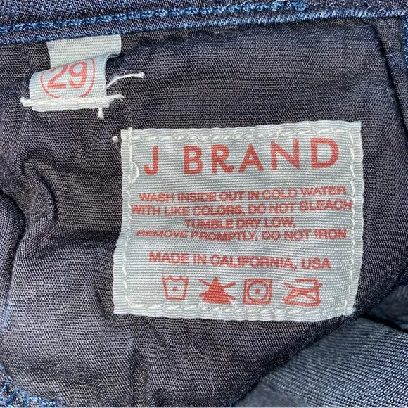J Brand Skinny leg dark blue rinse denim jeans 811 Tudor size 29 8 LIKE NEW