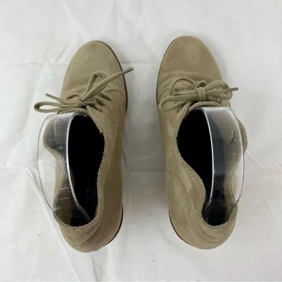 J. Crew Suede Wedge Ankle Boots- Size 8