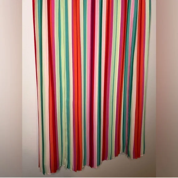 J Crew - Sunburst pleated skirt in watermelon stripe - Size 6