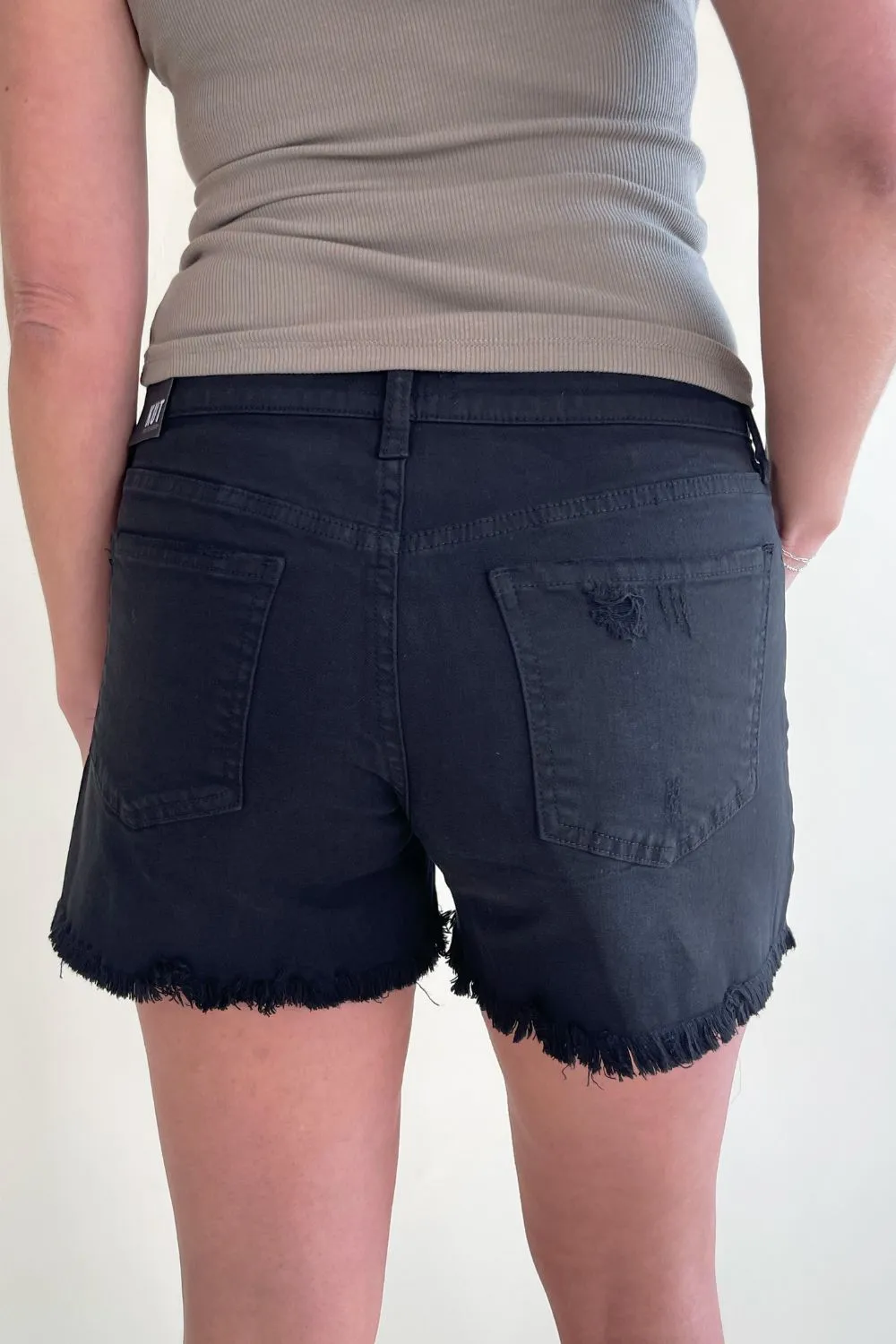 Jane High Rise Long Short Fray Hem