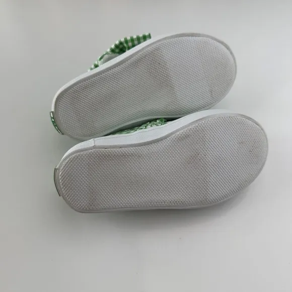 Janie and Jack String Bean Gingham Bow Sneaker size 7