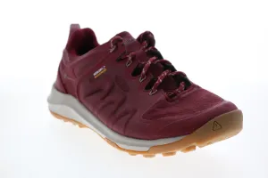 Keen Explore 1021664 Womens Red Synthetic Lace Up Hiking Athletic Shoes