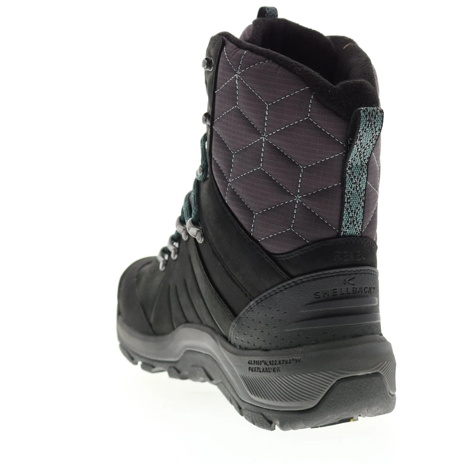 Keen Revel IV 1023622 Womens Black Wide Leather Lace Up Hiking Boots