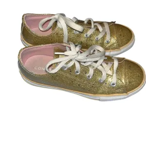 KIDS girls converse all star gold stars galaxy glitter sneakers youth size 3 3Y