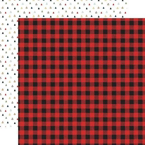 Let's Go Camping Collection Wild Plaid 12 x 12 Double-Sided Scrapbook Paper by Echo Park Paper