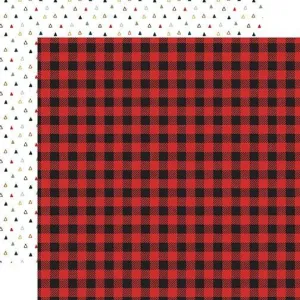 Let's Go Camping Collection Wild Plaid 12 x 12 Double-Sided Scrapbook Paper by Echo Park Paper