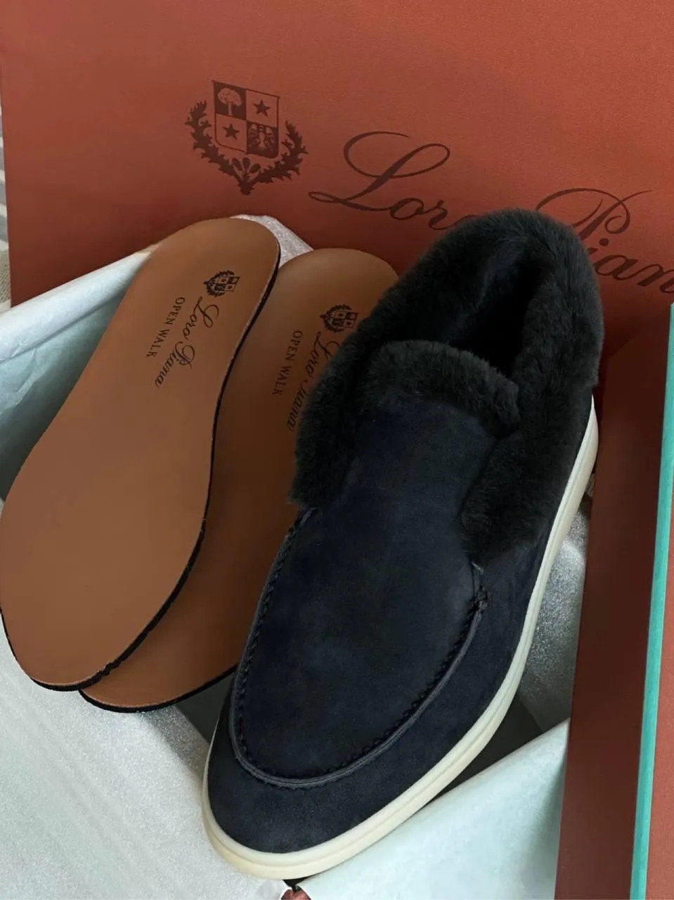 Loro Piana Suede Calfskin Open Hiking Ankle Boots