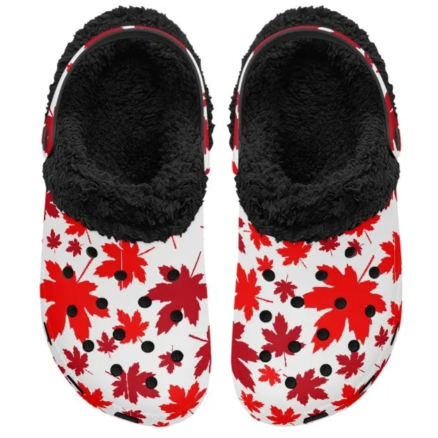 Maple Leaves | Fleece-Lined Clog Slippers | Cozy, Versatile & Built for Everyday Comfort