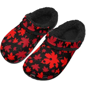 Maple Leaves | Fleece-Lined Clog Slippers | Cozy, Versatile & Built for Everyday Comfort