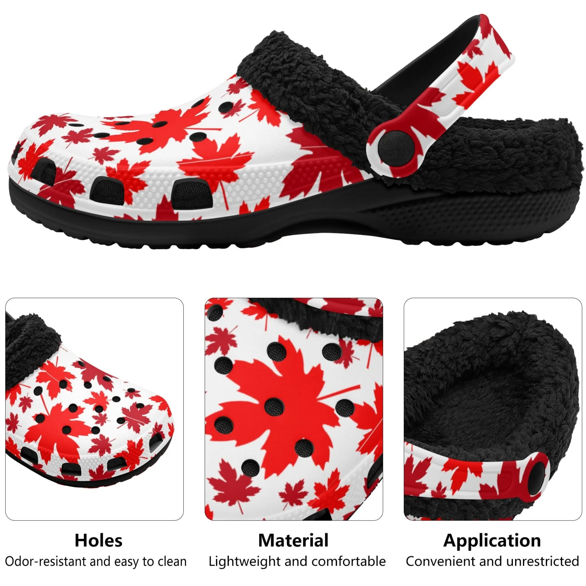 Maple Leaves | Fleece-Lined Clog Slippers | Cozy, Versatile & Built for Everyday Comfort