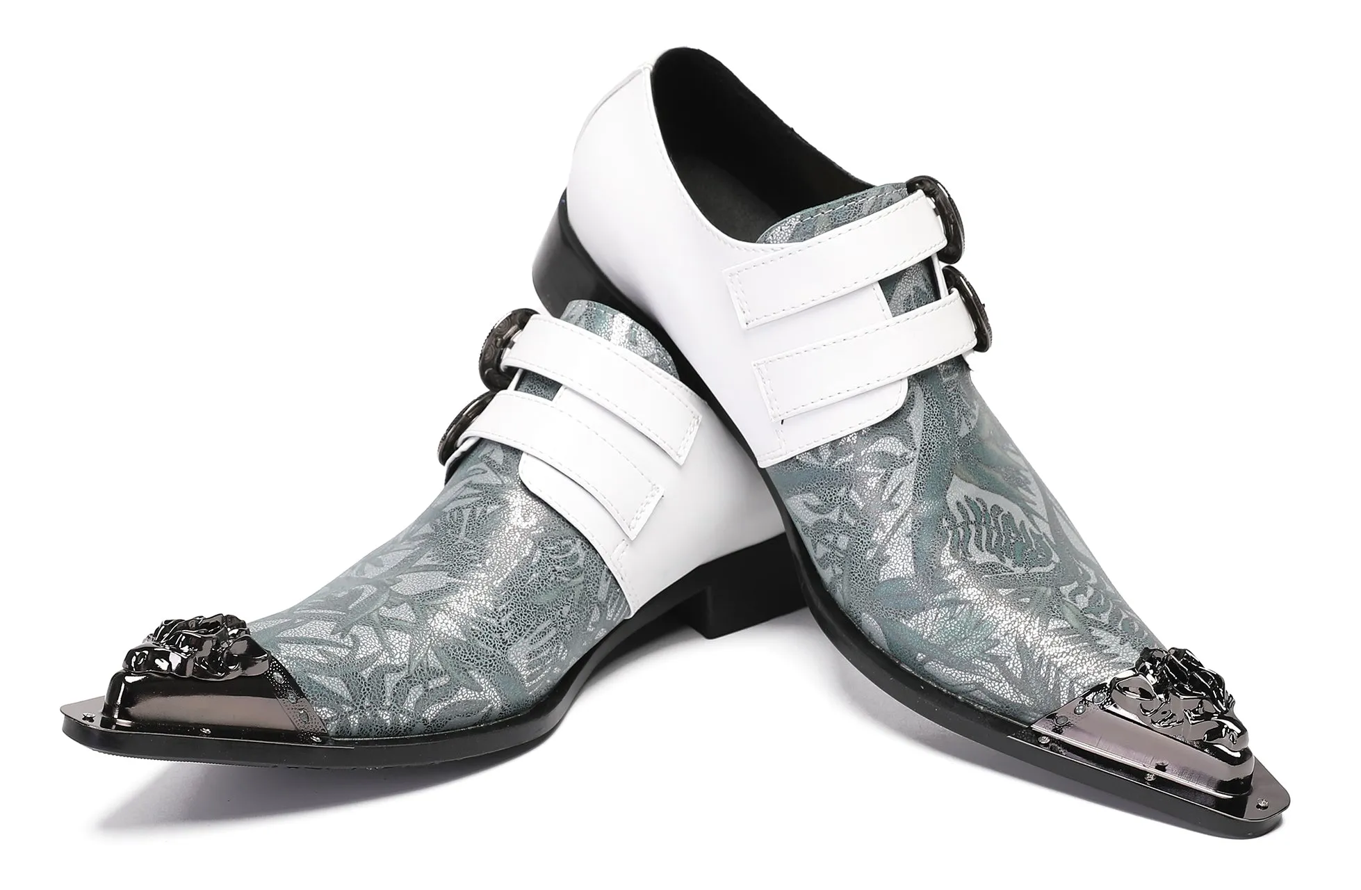 Mens Casual Dress Two Tone Western Loafers