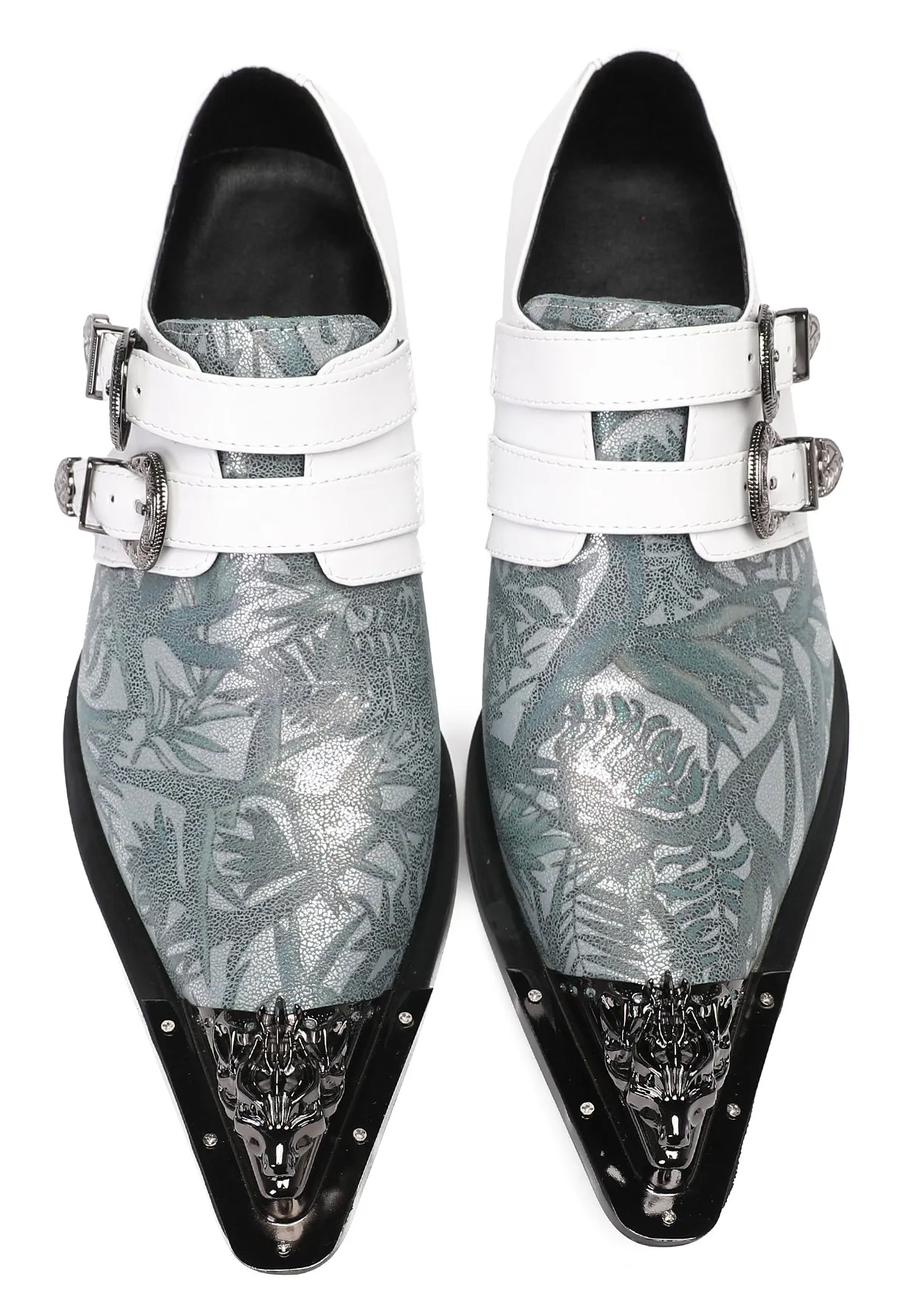 Mens Casual Dress Two Tone Western Loafers