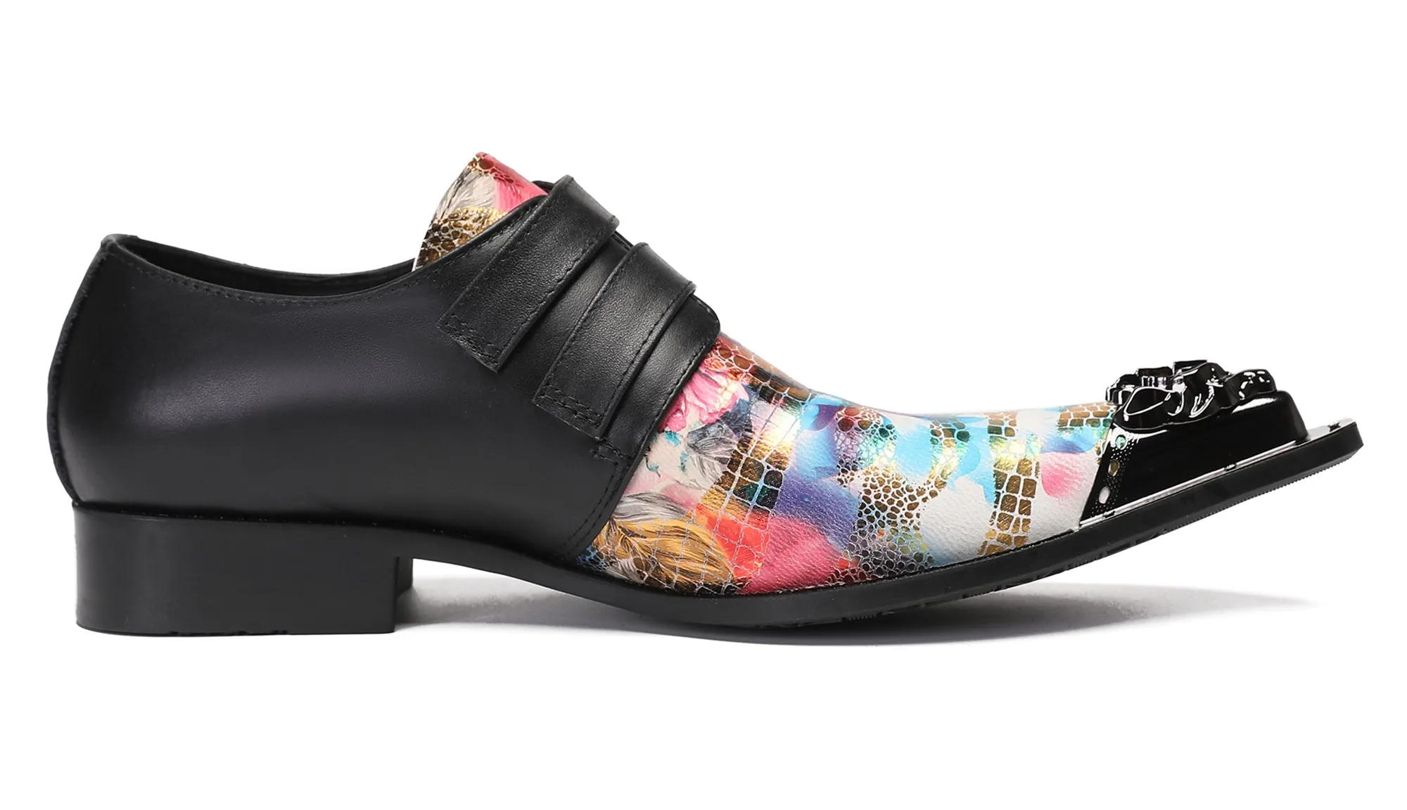 Mens Casual Dress Two Tone Western Loafers