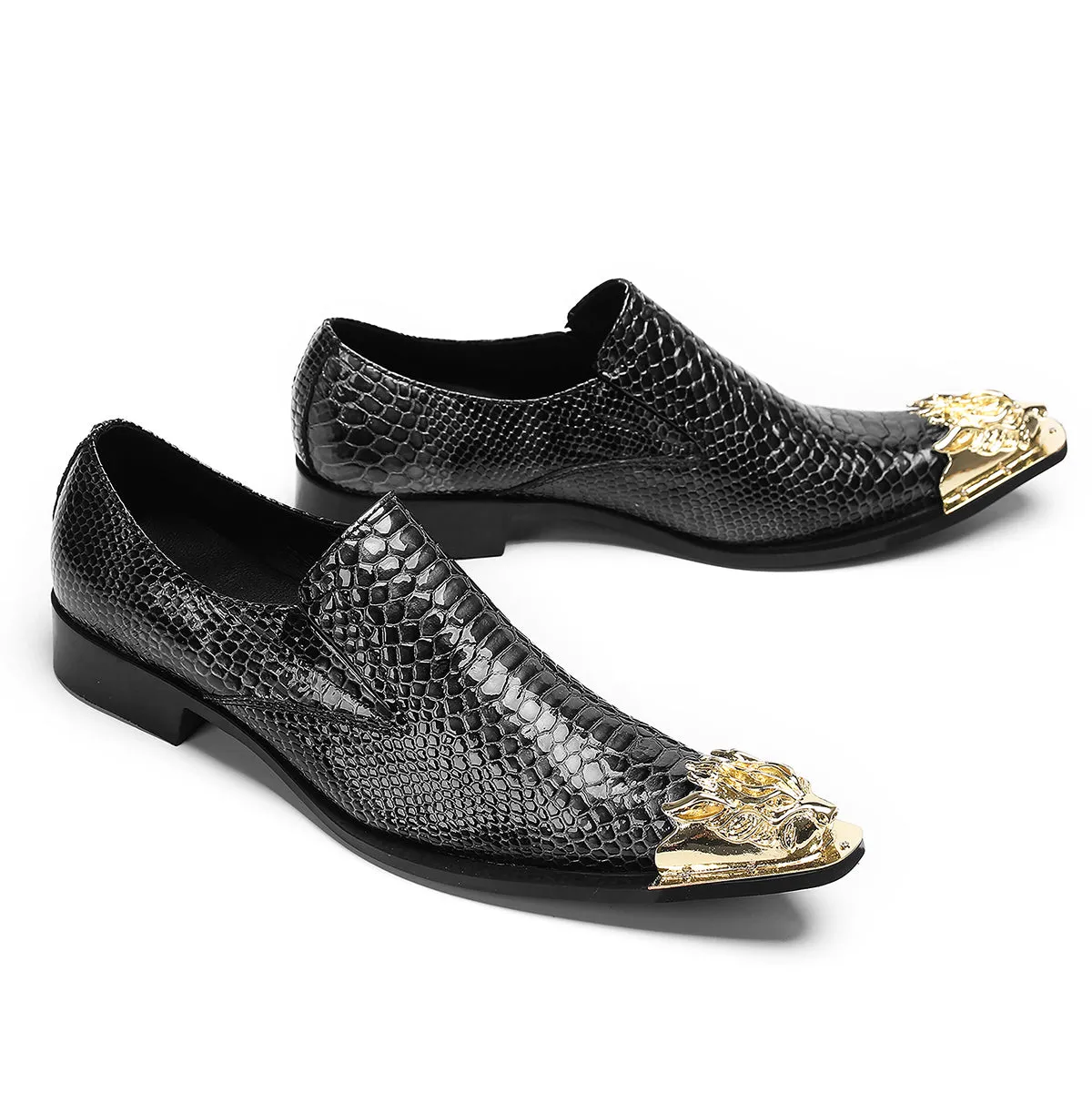 Men's Casual Metal-Tip Toe Penny Loafers