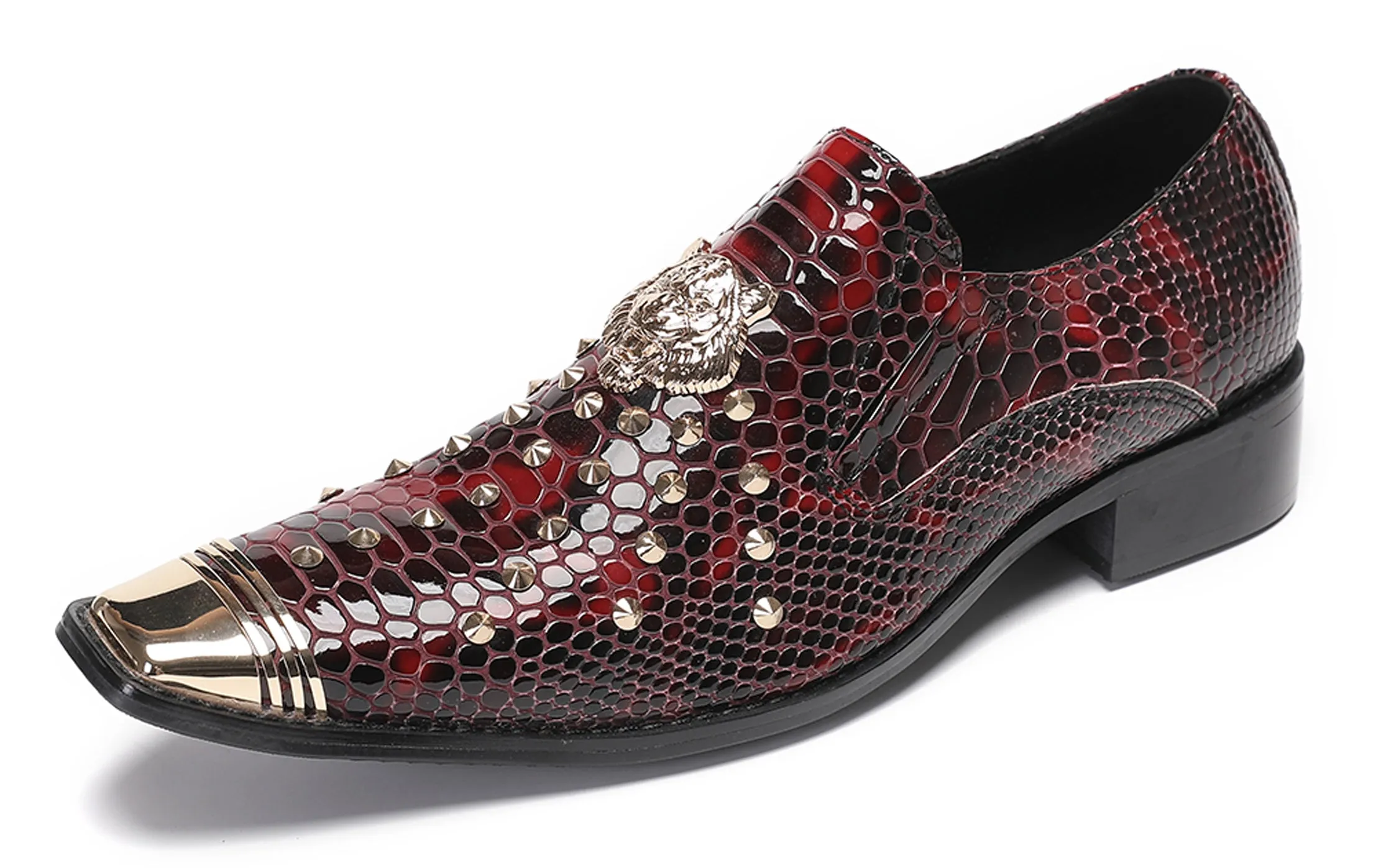 Mens Casual Party Loafers Sequin Western Shoes