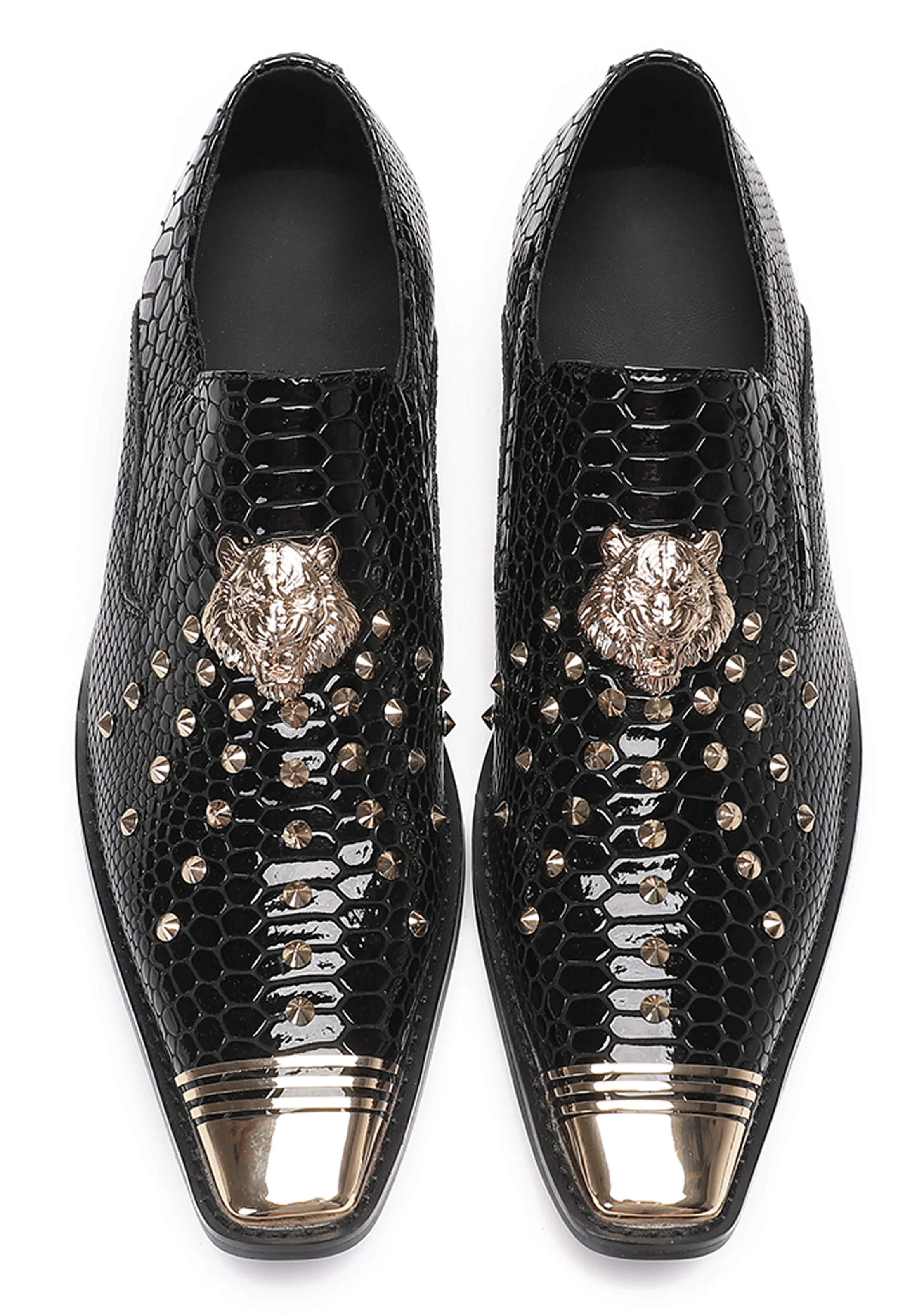 Mens Casual Party Loafers Sequin Western Shoes
