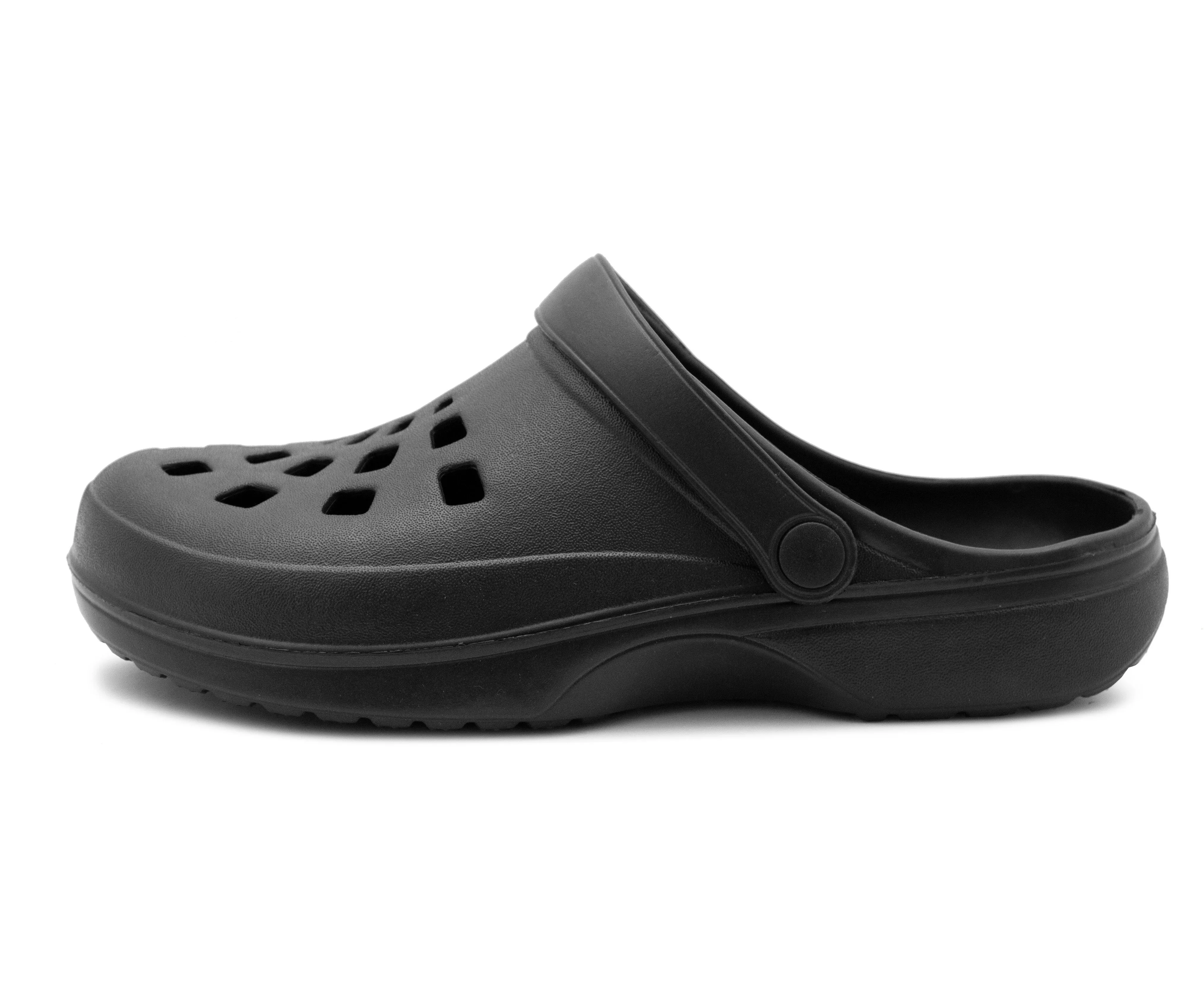 Mens Clogs Black Lightweight EVA Garden Breathable Slip On Beach Hospital Nurse Kitchen Water Shoes Mules House Shoes Sandals