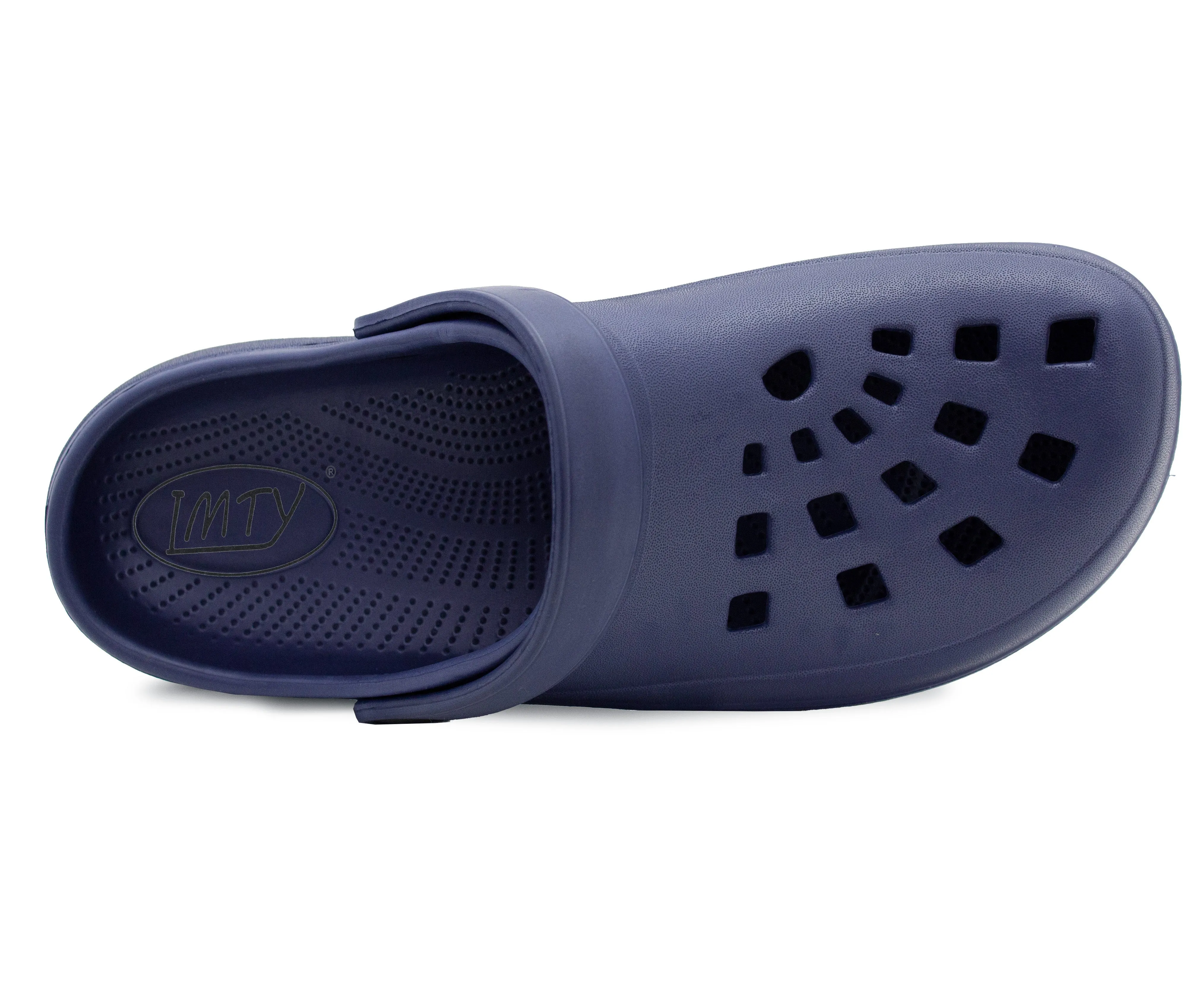Mens Clogs Navy Lightweight EVA Garden Breathable Slip On Beach Hospital Nurse Kitchen Water Shoes Mules House Shoes Sandals