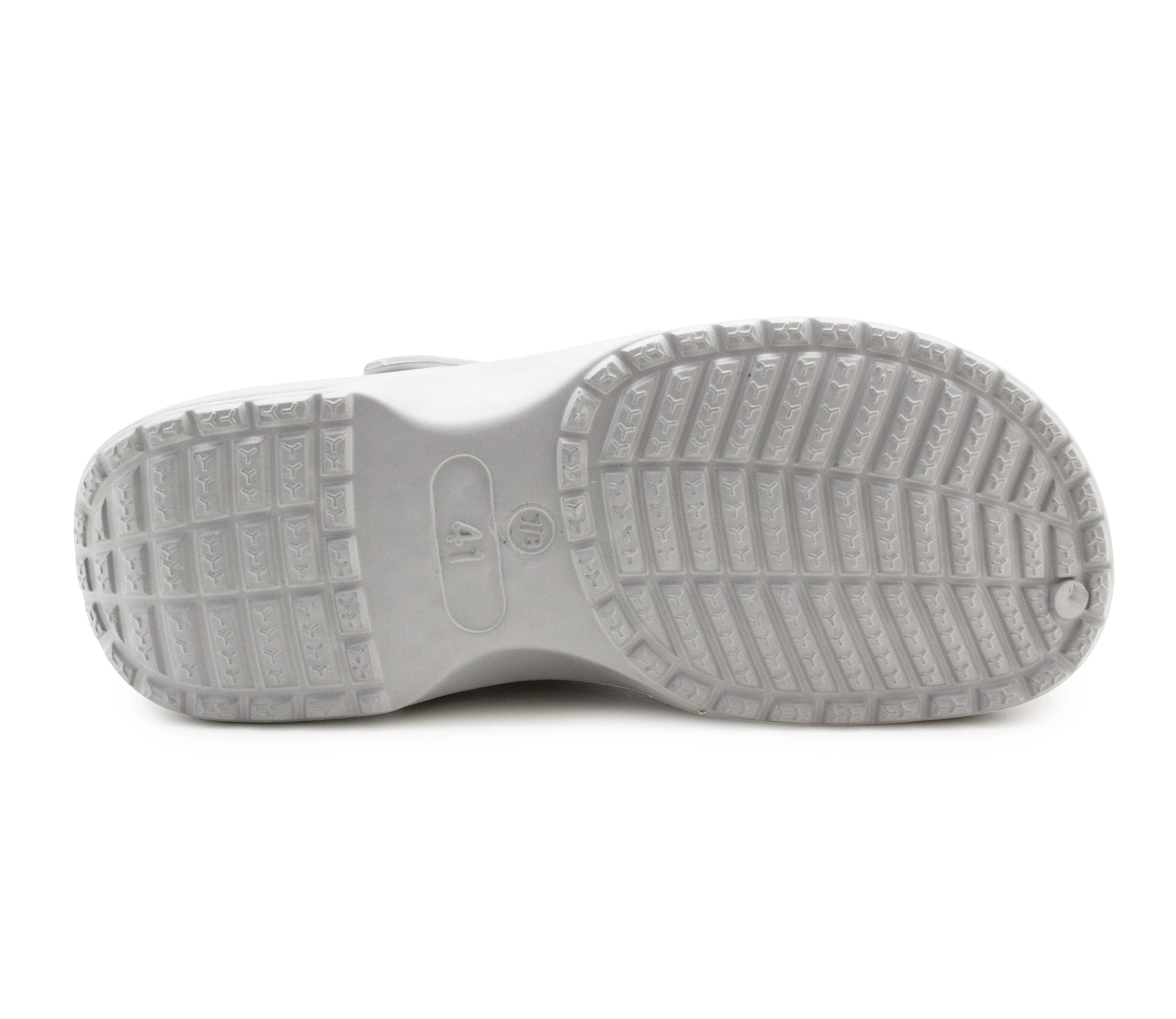 Mens Clogs Silver Lightweight EVA Garden Breathable Slip On Beach Hospital Nurse Kitchen Water Shoes Mules House Shoes Sandals